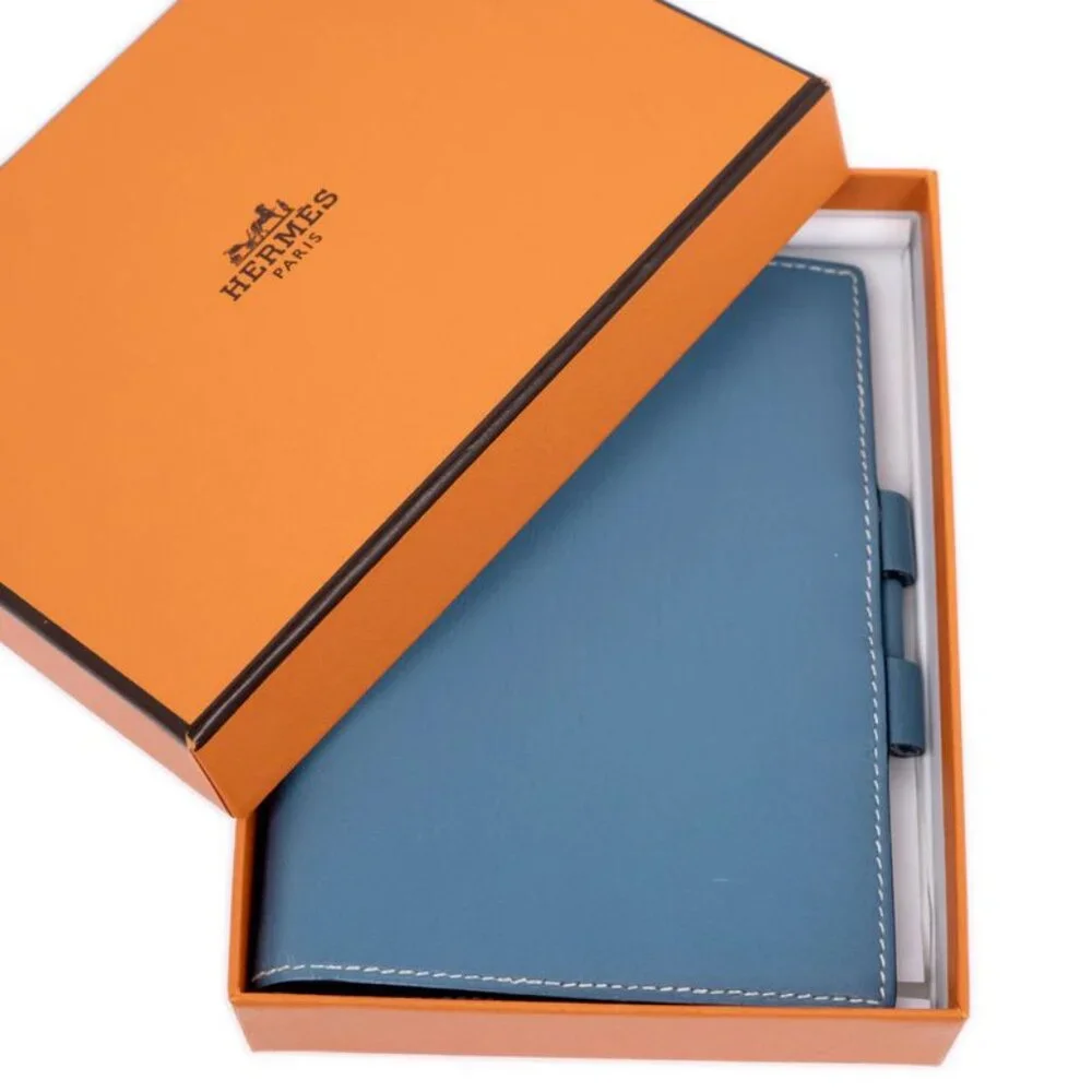 Hermes Agenda PM Blue Jean Swift Notebook Cover